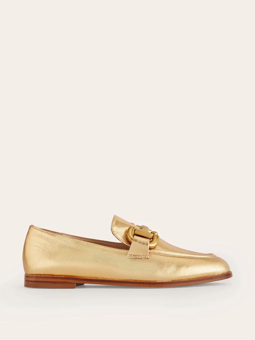 Boden Iris Snaffle Metallic Gold Leather Loafers - Picture 12 of 13